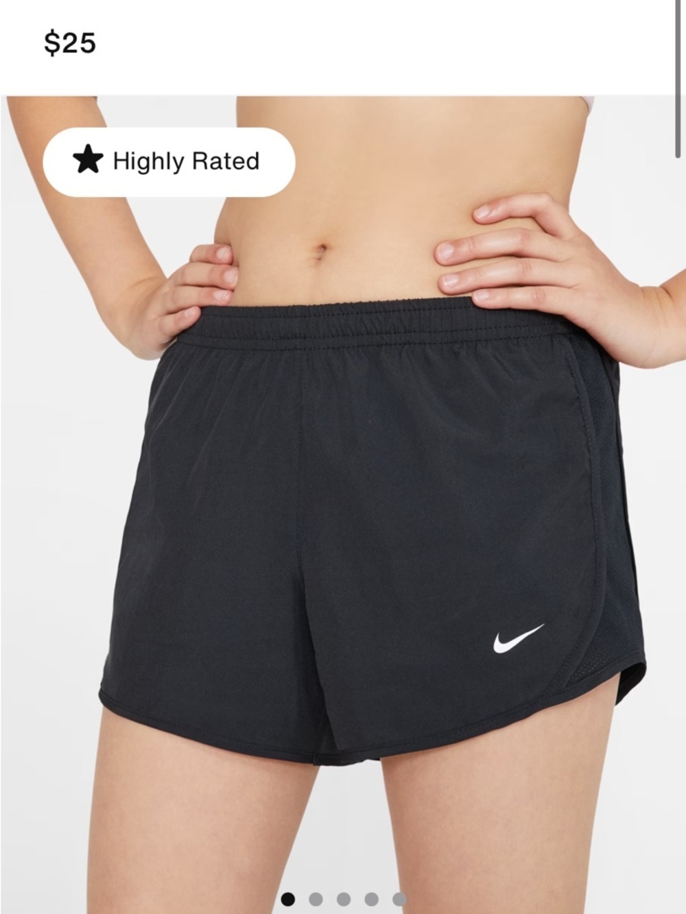 Nike Kids Black Dri-FIT Running Shorts